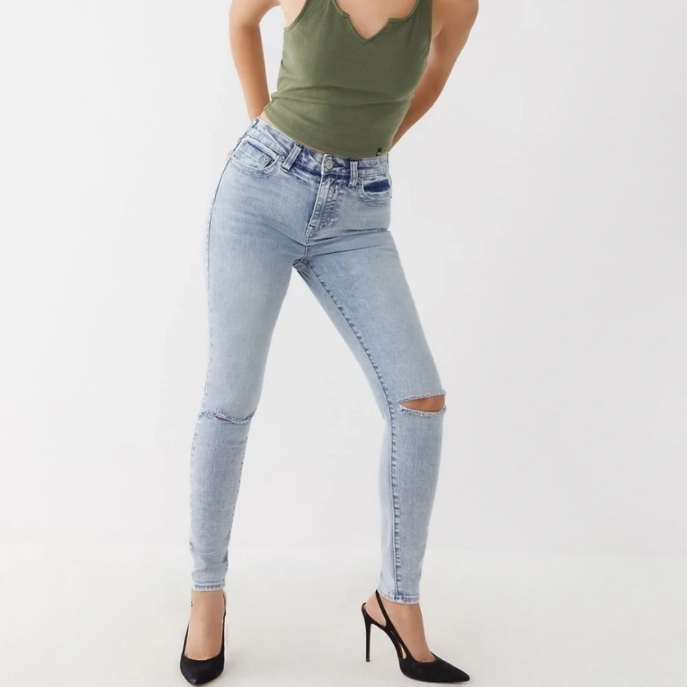 NWT TRUE RELIGION JENNIE HIGH RISE  CURVY SKINNY JEANS-24 - Picture 3 of 13